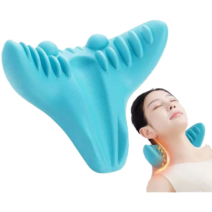 Premium PC Pillow Cervical Traction & Muscle Relaxer Massager - Shoulder and Neck Correction for Pain Relief, Spine Alignment