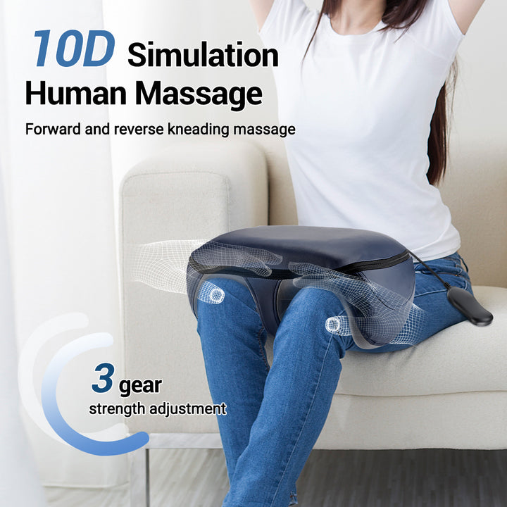 Luxury Smart Foot Massager with Red Light Hot Compress, Electric Calf & Leg Muscle Relaxer, Kneading Massage, Remote 