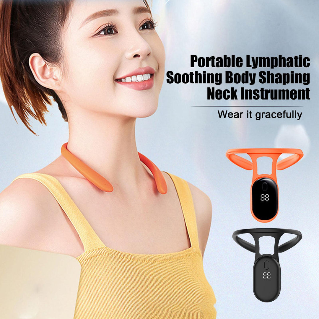 High-Quality Portable Ultrasonic Lymphatic Neck Massager, Body Slimming & Soothing Vibration Therapy Tool for Improved 