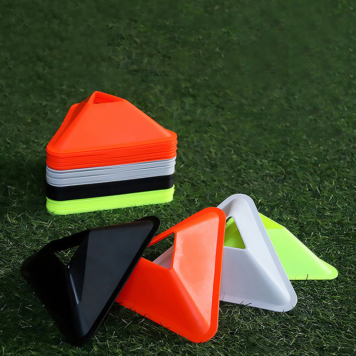 Premium Football Training Discs – 5PCS Triangular Markers for Soccer & Sports Agility Training – Durable PE Material,