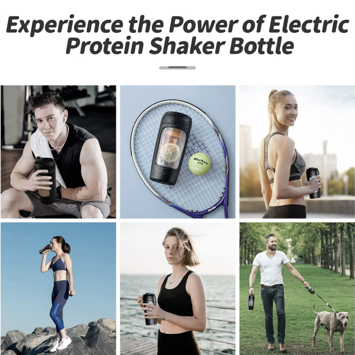 Premium Electric Protein Shaker Bottle – 650ml USB Rechargeable Mixer for Smooth Protein & Milkshakes – Automatic Stirring