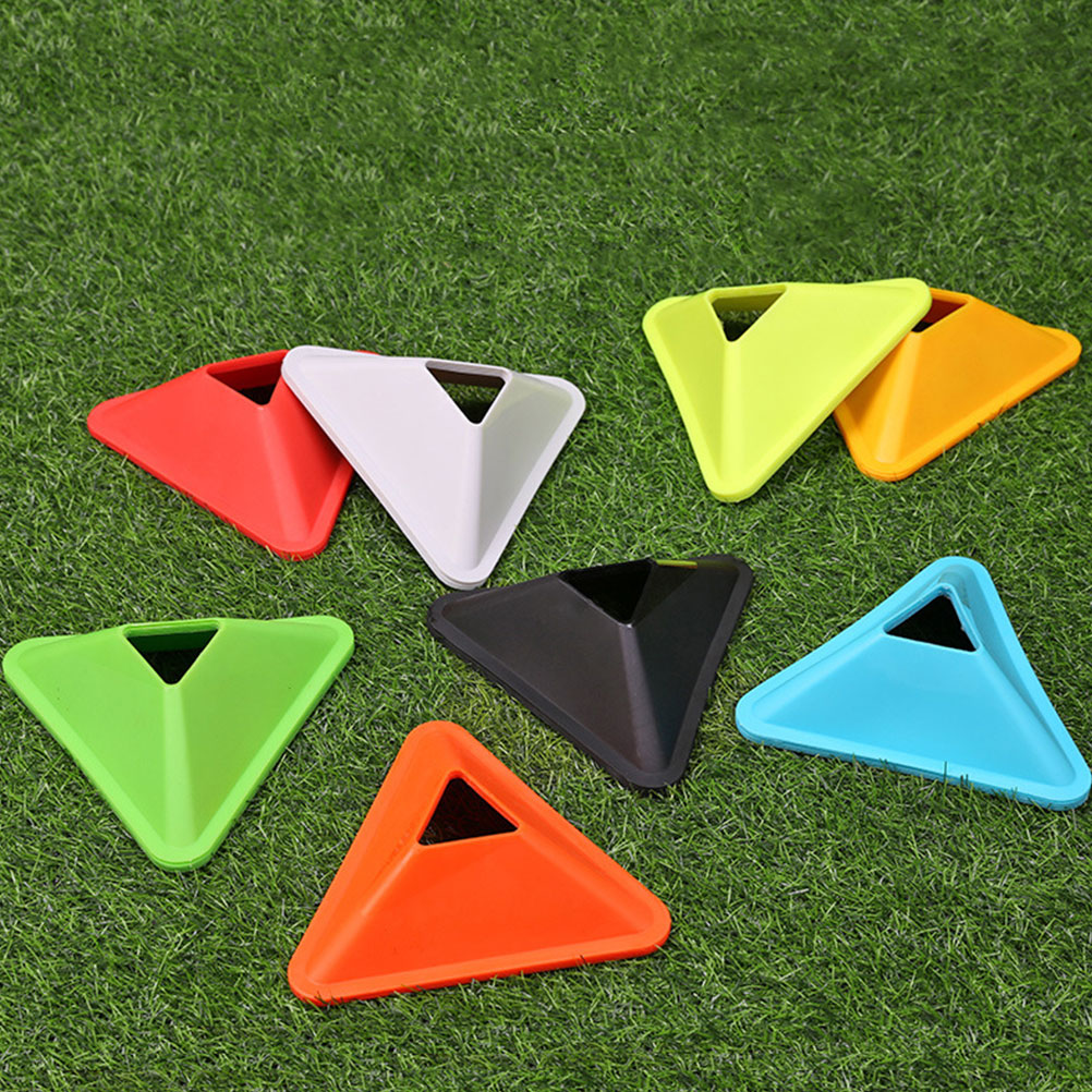 Premium Football Training Discs – 5PCS Triangular Markers for Soccer & Sports Agility Training – Durable PE Material,