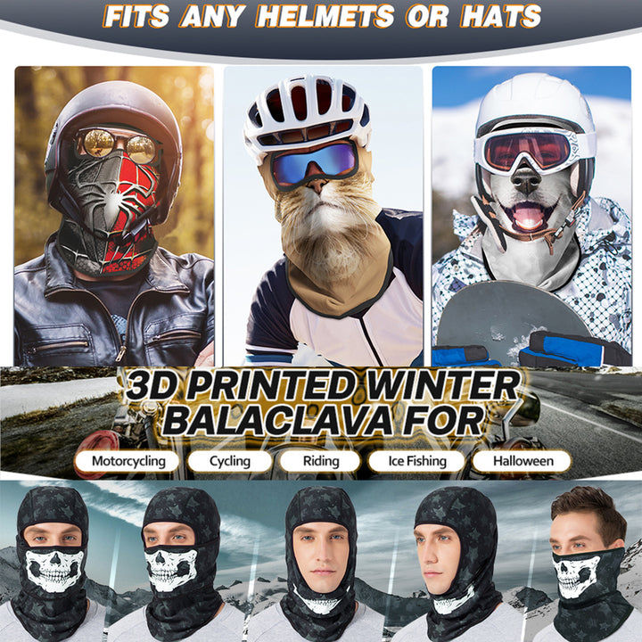 Premium Full Face Balaclava Ski Mask – Winter Warmer Cycling, Motorcycle, Snowboard, Helmet Liner, UV Protection, Quick-