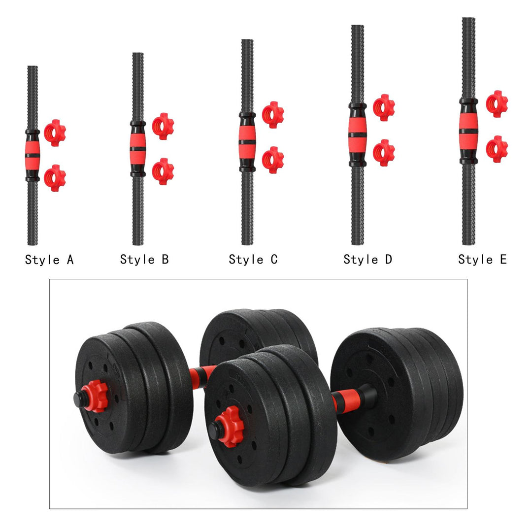 Premium Adjustable Dumbbell Rod Set – Portable Barbell Lifting, Easy to Install, Non-Slip Foam Grip, PVC Plastic Nuts, 