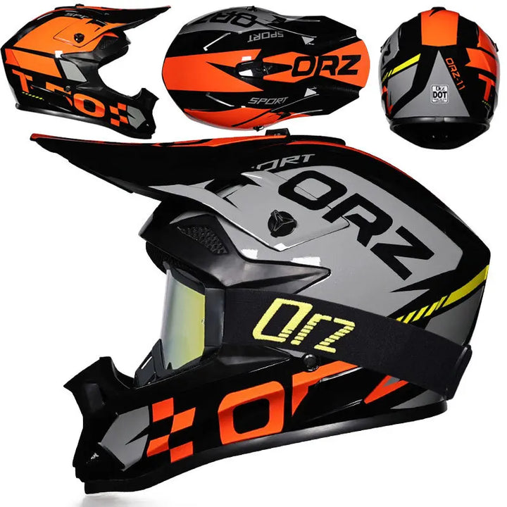 High-Quality Kids Off-Road Helmet - Motocross, Mountain Bike, ATV, DOT Certified, Lightweight ABS Material, Full Face Safety Gear for 1-2 Years Old, Unisex Design, Free Gift Included