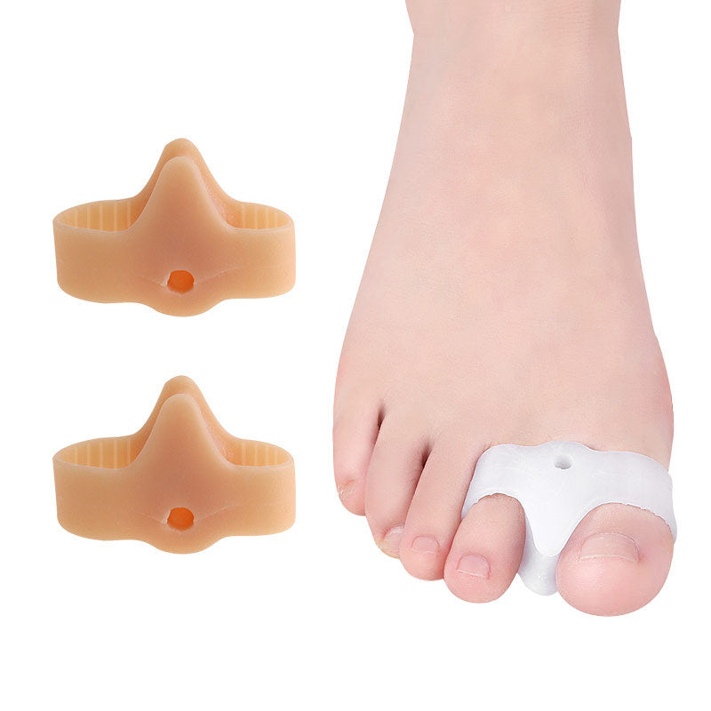 Premium Soft Elastic Toe Separator for Bunion Relief - Silicone Hallux Valgus Orthopedic Protector, 2-Piece Set, Realigns 