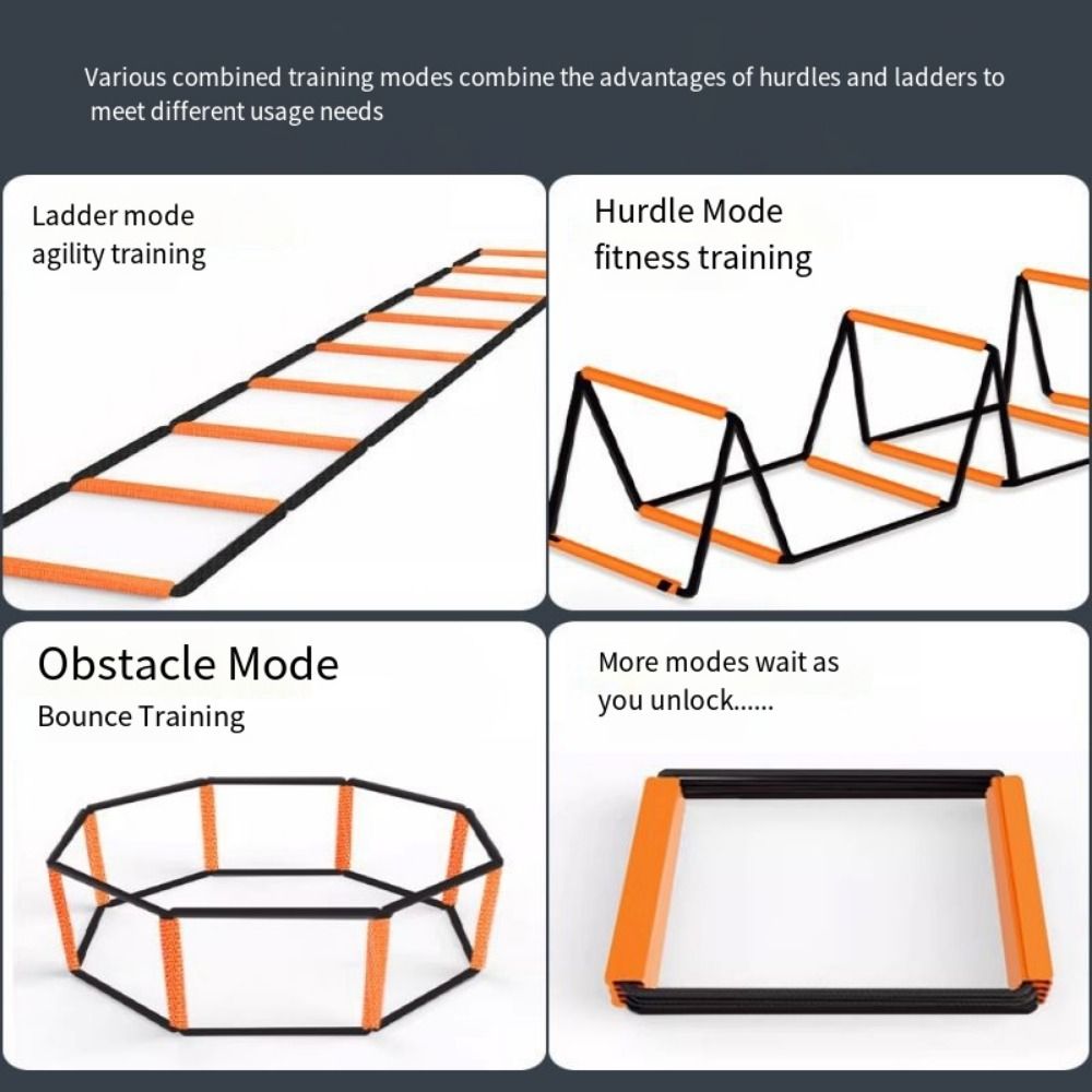 Premium Dual-Purpose Agility Ladder for Soccer & Football Training – Speed, Coordination & Footwork Equipment with Carry 