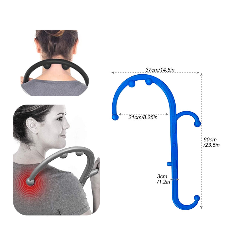 High-Quality Back, Neck, and Foot Massager for Trigger Point Therapy, Fibromyalgia Pain Relief, and Self Massage Hook Cane