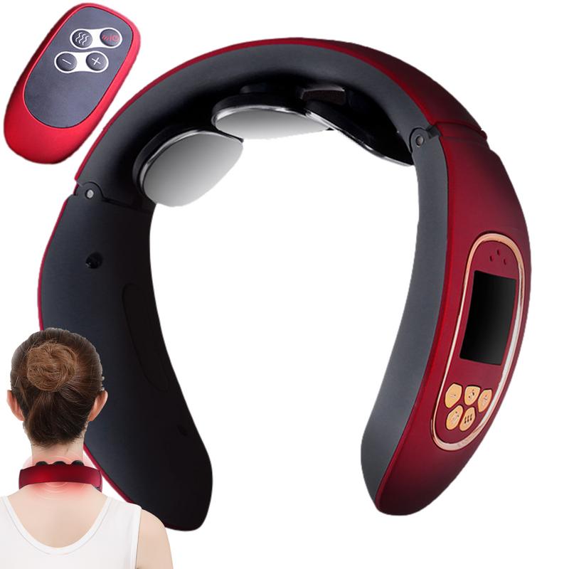 High-Quality 6-Head Cervical Massager with Electric Pulse, Intelligent Neck & Shoulder Massage, Portable Heated Neck 