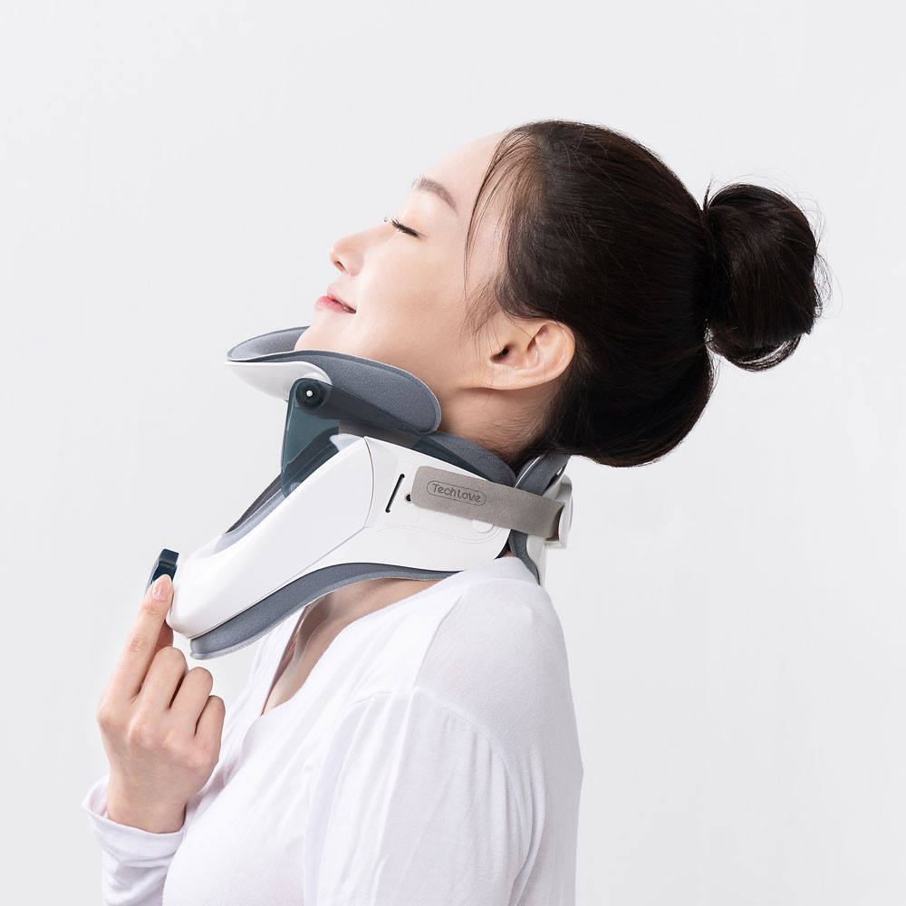 Premium Adjustable Neck Stretcher with Air Sac for Home Cervical Traction, Spine Alignment & Pain Relief, Lightweight and 