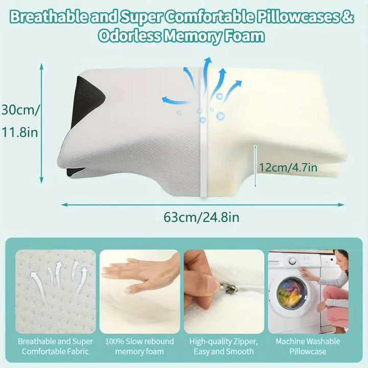 High-Quality Butterfly Memory Foam Neck Pillow for Comfortable Sleep, Slow Rebound Cervical Orthopedic Bed Pillow for Neck