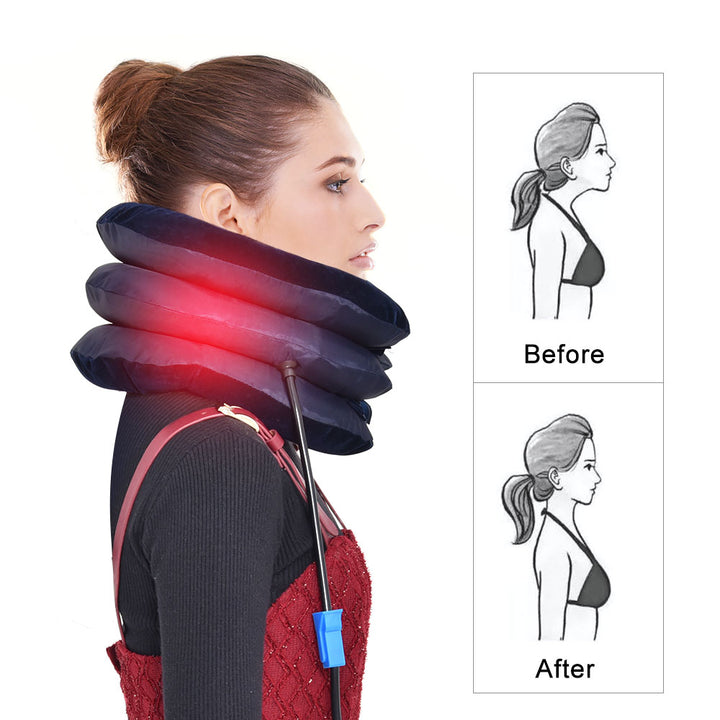 High-Quality Inflatable Neck Collar Pillow for Cervical Traction & Posture Correction, Orthopedic Pain Relief for Neck, 