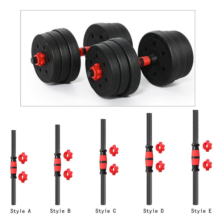 Premium Adjustable Dumbbell Rod Set – Portable Barbell Lifting, Easy to Install, Non-Slip Foam Grip, PVC Plastic Nuts, 