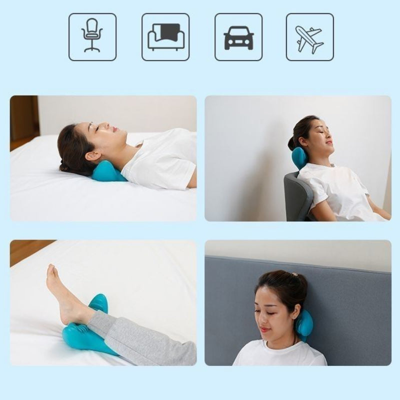 Premium PC Pillow Cervical Traction & Muscle Relaxer Massager - Shoulder and Neck Correction for Pain Relief, Spine Alignment