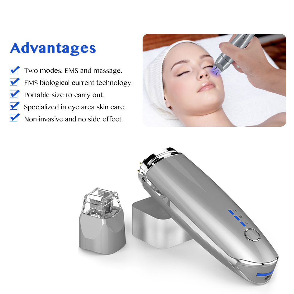 Premium 2 in 1 EMS Eye and Face Vibration Massager – Portable Electric Dark Circle Removal, Anti-Ageing Eye Wrinkle Beauty