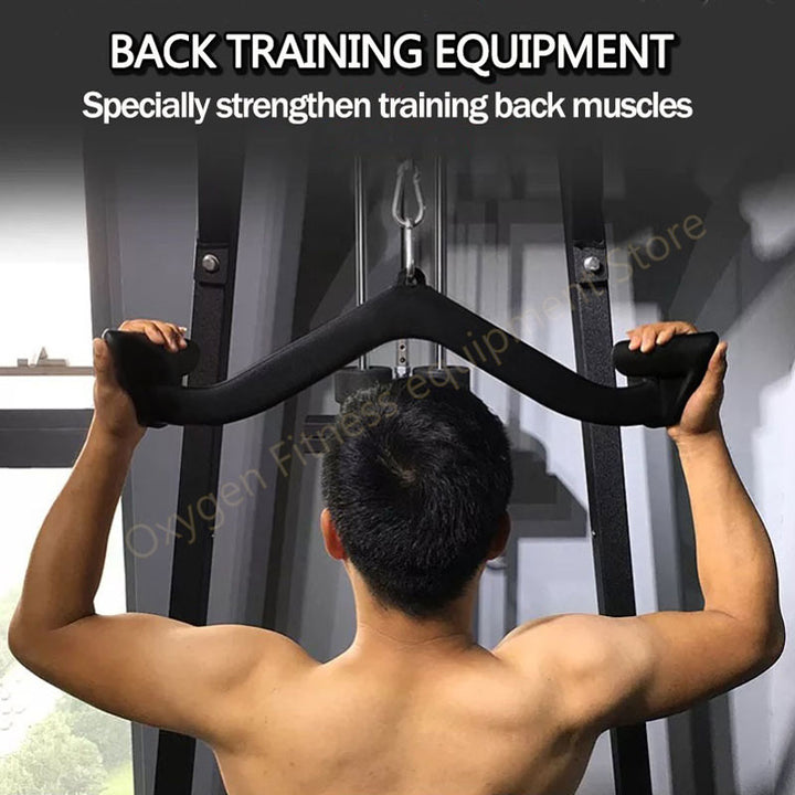 Premium Home Gym Lat Pull Down Handle Grip – T-Bar, V-Bar Row Handle for Biceps, Triceps, Back Muscle Workout, Cable Machine