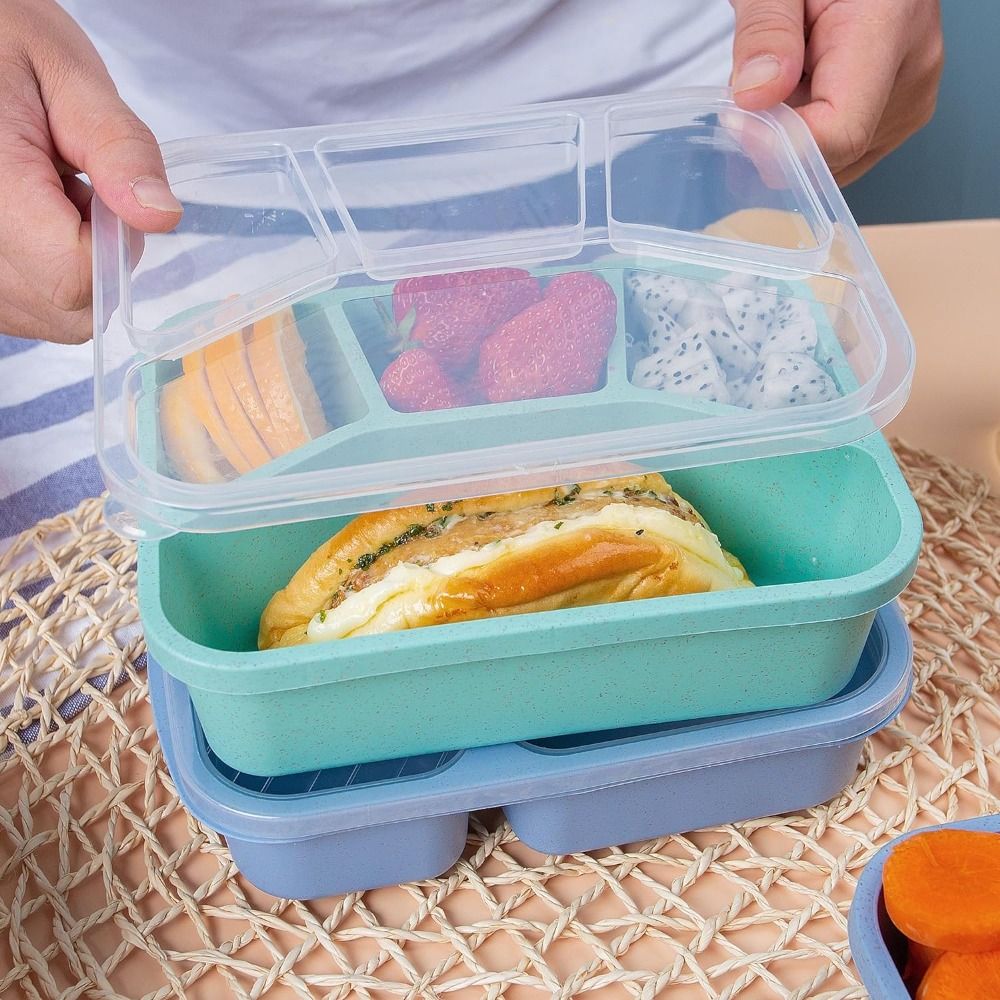 Premium Bento Lunch Box for Kids – 4-Compartment Meal Prep Container, BPA-Free, Reusable Food Storage, Cat Ear Design, 