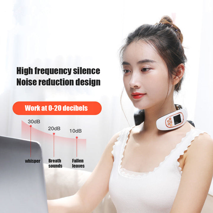 High-Quality 6-Head Cervical Massager with Electric Pulse, Intelligent Neck & Shoulder Massage, Portable Heated Neck 