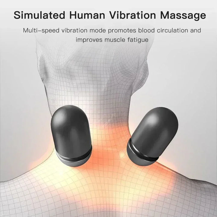 Premium Electric Neck Massager Pillow with Hot Compress & Vibration, Cervical Spine Support for Improved Sleep and Pain 