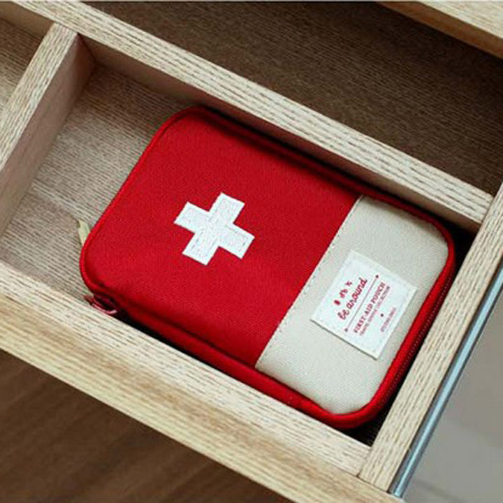 Premium Mini Portable First Aid Kit – Compact Medical Emergency Organizer, Household Medicine Storage Bag for Outdoor 