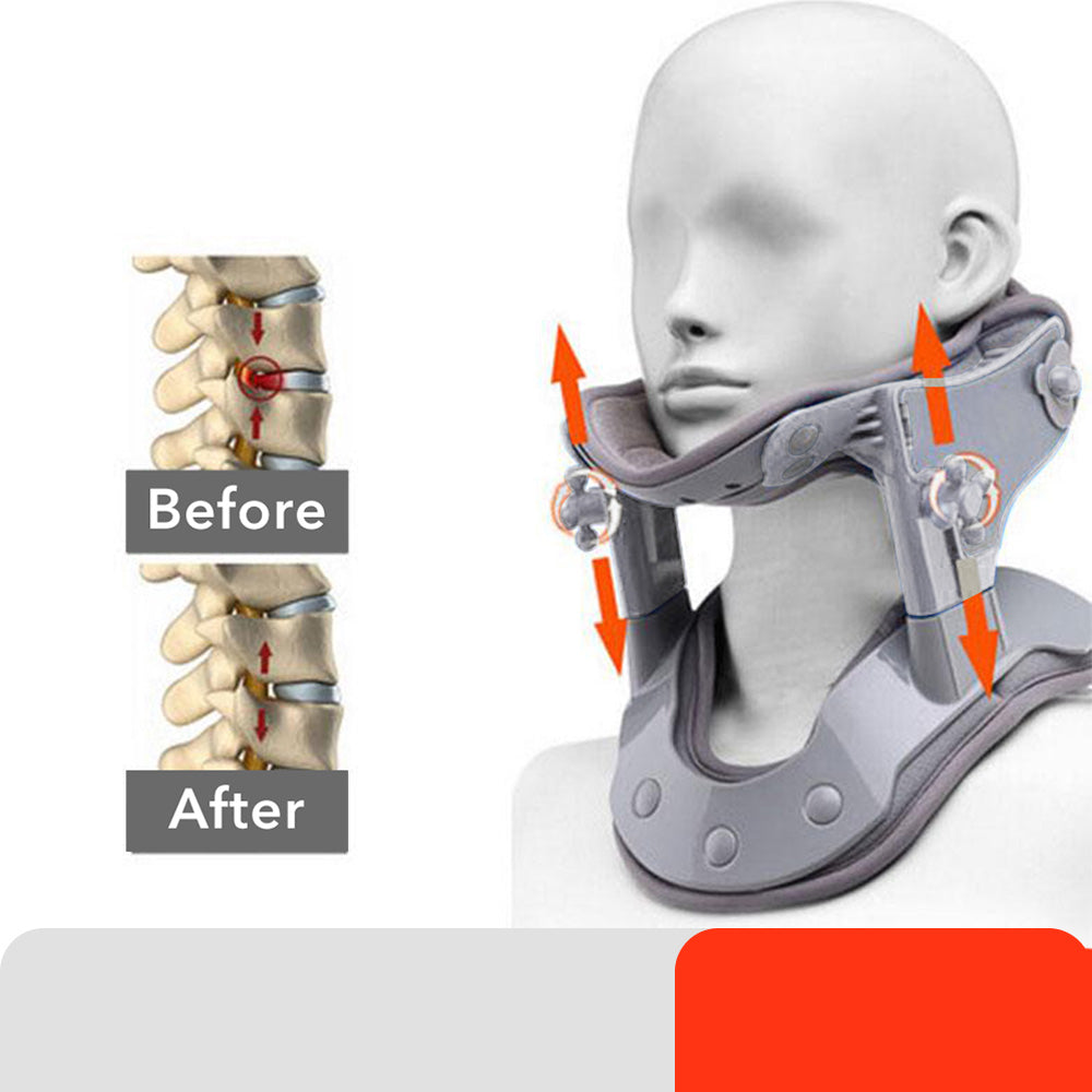 Premium Heating Neck Traction Collar with Adjustable Cervical Support, Hot Compression for Spine Alignment & Pain Relief, USB