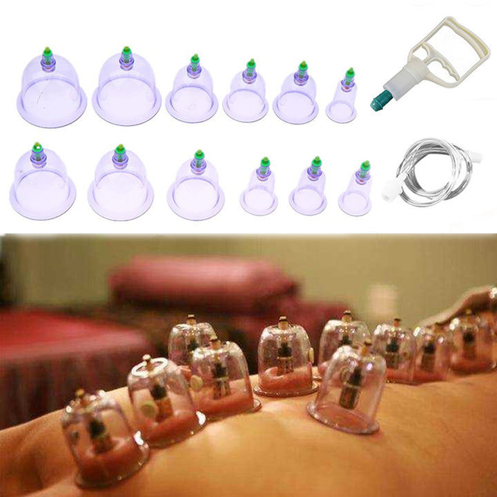 Premium Vacuum Cupping Therapy Set – 6, 12, or 24 Plastic Suction Cups for Massage, Relaxing Muscles, Pain Relief