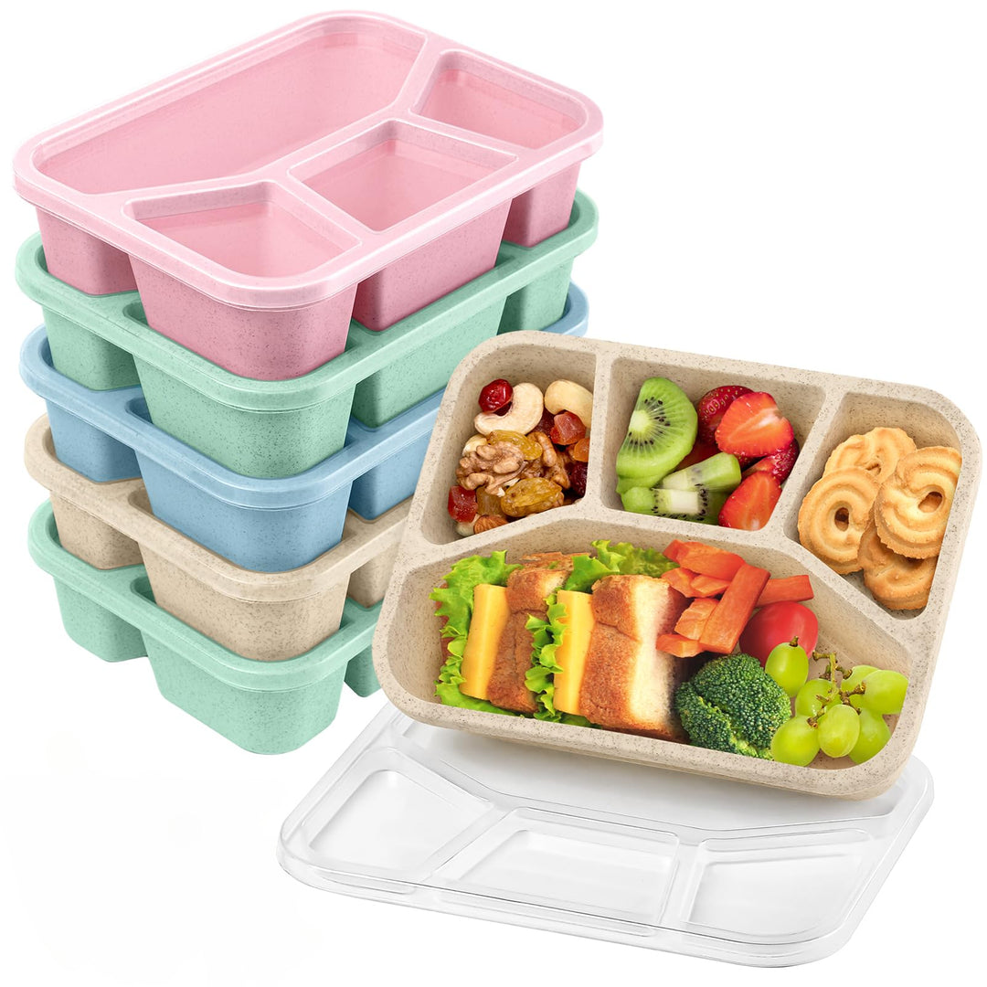 Premium Bento Lunch Box for Kids – 4-Compartment Meal Prep Container, BPA-Free, Reusable Food Storage, Cat Ear Design, 