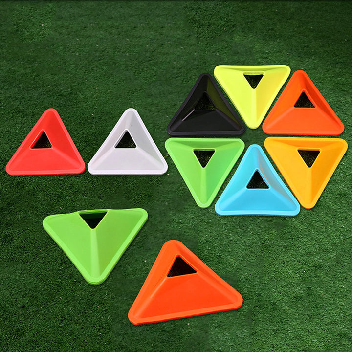 Premium Football Training Discs – 5PCS Triangular Markers for Soccer & Sports Agility Training – Durable PE Material,