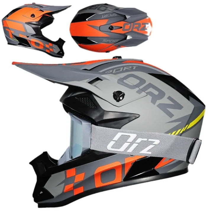 High-Quality Kids Off-Road Helmet - Motocross, Mountain Bike, ATV, DOT Certified, Lightweight ABS Material, Full Face Safety Gear for 1-2 Years Old, Unisex Design, Free Gift Included