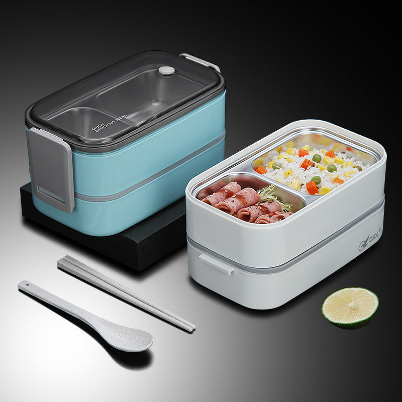 Premium 304 Stainless Steel Lunch Box – 1/2 Layer Microwavable Bento Box for Adults & Kids, Leak-Proof, Portable, Healthy 