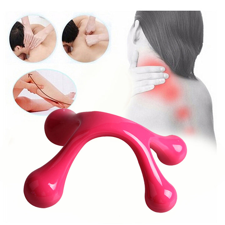 High-Quality Handheld Deep Tissue Massager Tool - 4-Legged Acupressure Trigger Point Self Massager for Back, Neck, Feet &