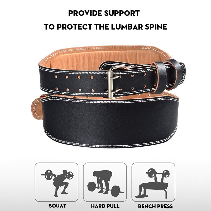 High Quality Waist Support Belt for Weightlifting – PU Leather Sports Safety Belt for Deep Squats, Hard Pulls, Fitness 