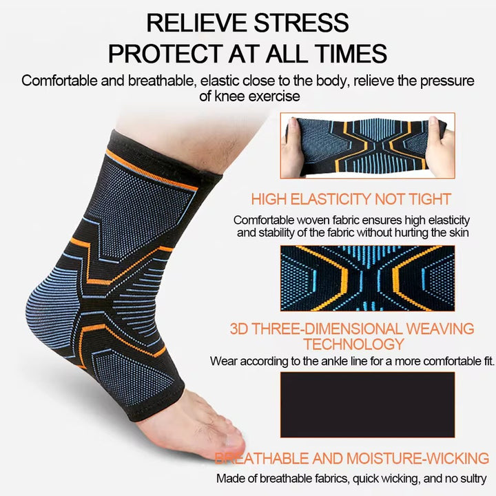 Premium Ankle Brace Compression Sleeve for Injury Recovery and Joint Pain Relief – Plantar Fasciitis Support Socks with Arch 