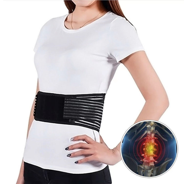 High Quality Adjustable Neoprene Lumbar Support Belt – Double Pull Back Brace for Lower Back Pain Relief, Self-Heating  