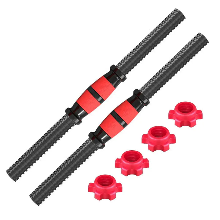 Premium Adjustable Dumbbell Rod Set – Portable Barbell Lifting, Easy to Install, Non-Slip Foam Grip, PVC Plastic Nuts, 