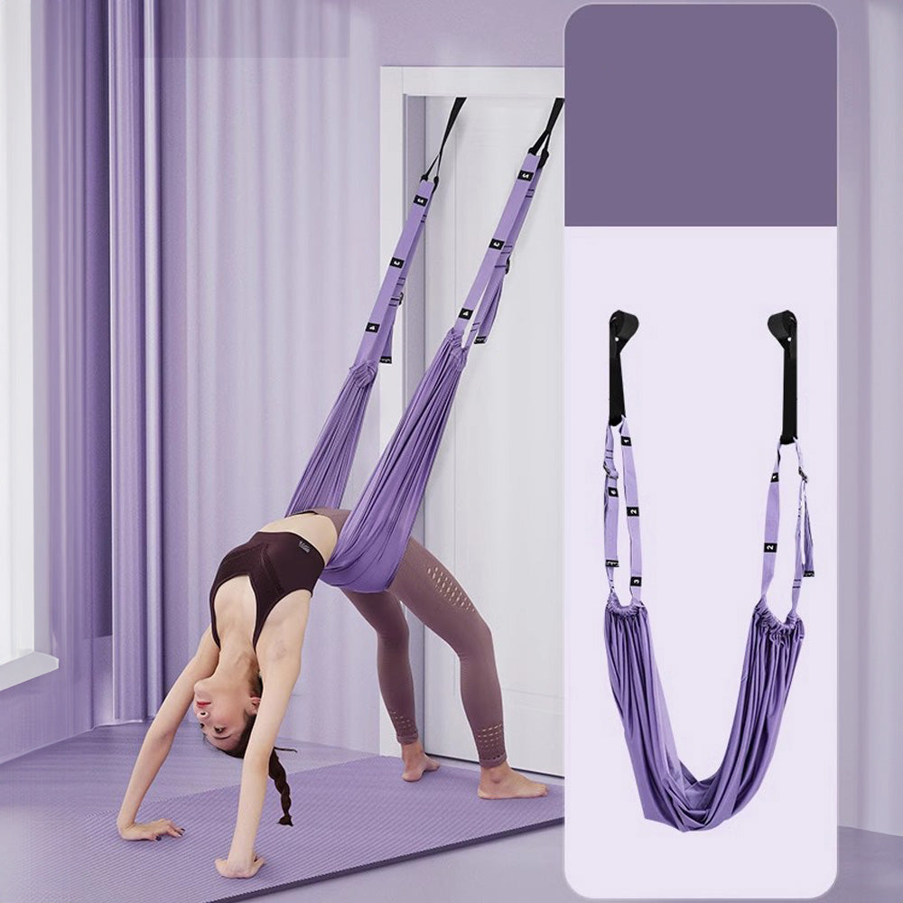 Premium Aerial Yoga Strap – Adjustable Stretching & Inversion Belt for Leg Splits, Flexibility Training, with Metal Buckle