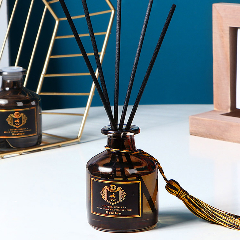 Luxury 50ml Reed Diffuser Set – Home, Hotel, Bathroom Air Freshener, Rattan Aromatherapy Glass Diffuser, Long-Lasting Home 