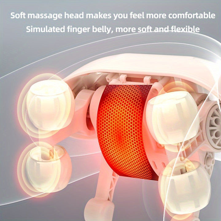 Luxury Neck and Shoulder Massager with Heat, Deep Tissue Shiatsu Kneading for Pain Relief, Electric Rechargeable Massage