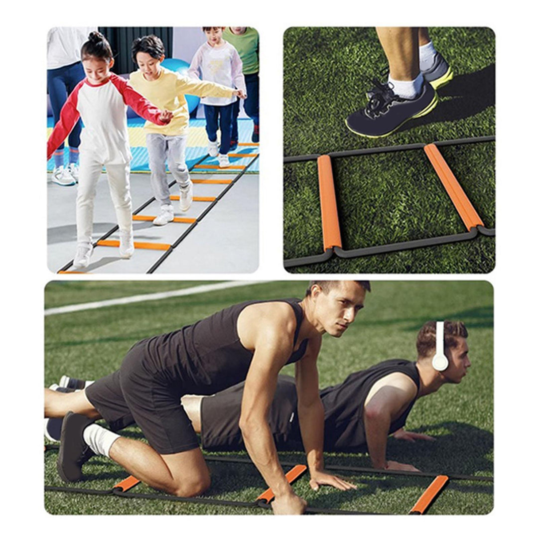 Premium Dual-Purpose Agility Ladder for Soccer & Football Training – Speed, Coordination & Footwork Equipment with Carry 