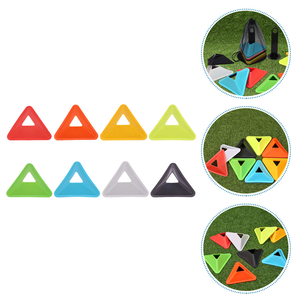 Premium Football Training Discs – 5PCS Triangular Markers for Soccer & Sports Agility Training – Durable PE Material,