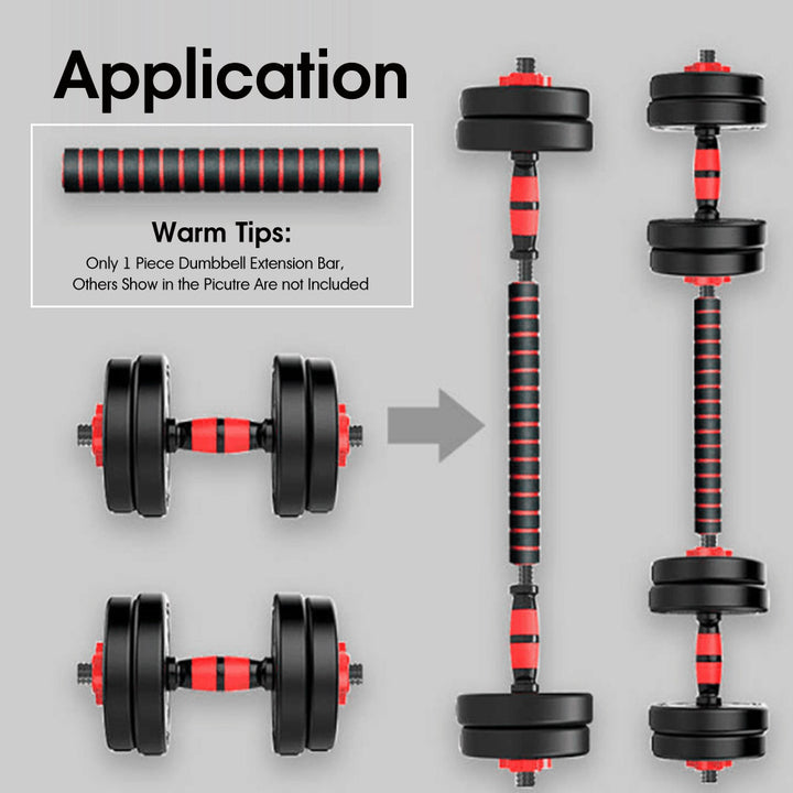 Premium Dumbbell Connecting Rod – Dumbbell Extender Bar for Weightlifting, 1 Inch / 25mm Bars, Steel Construction, Foam