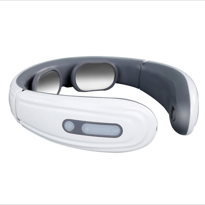 High-Quality Portable Electric Neck Massager with Pulse Back Relief - 6 Modes, Voice Broadcast, Heating & Kneading Therapy 