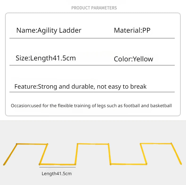 Premium Sports Agility Ladder for Football & Soccer – Adjustable Speed Training Ladder for Jumping, Fitness, and Body 