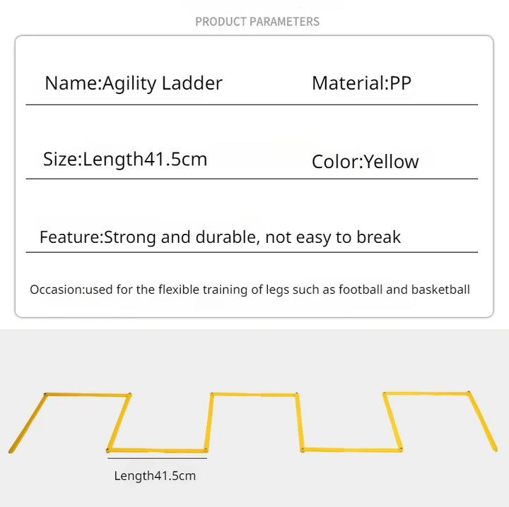 Premium Sports Agility Ladder for Football & Soccer – Adjustable Speed Training Ladder for Jumping, Fitness, and Body 