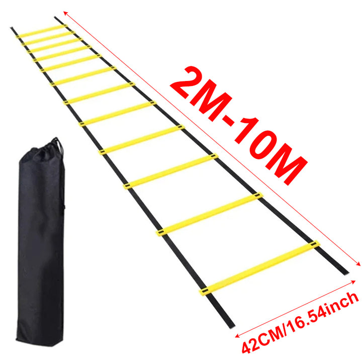 Premium Agility Ladder for Speed Training – Nylon Straps, Multiple Lengths (2M-10M) – Soccer, Football, and Fitness Warm-Up 