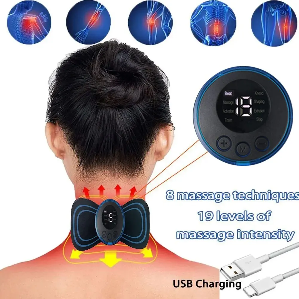 Premium Electric Microfluidic Massager for Full Body - 8 Modes & 19 Strength Levels, Deep Tissue Massage for Neck, Shoulder 