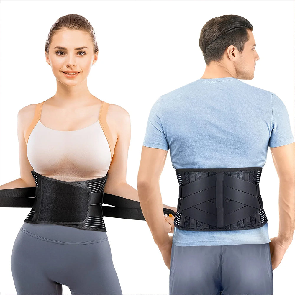 Premium Back Brace for Lower Back Pain Relief – Lumbar Support Belt for Heavy Lifting, Sciatica, Herniated Disc, Men & 