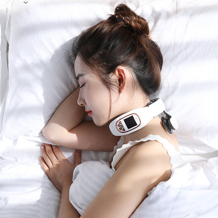 High-Quality 6-Head Cervical Massager with Electric Pulse, Intelligent Neck & Shoulder Massage, Portable Heated Neck 