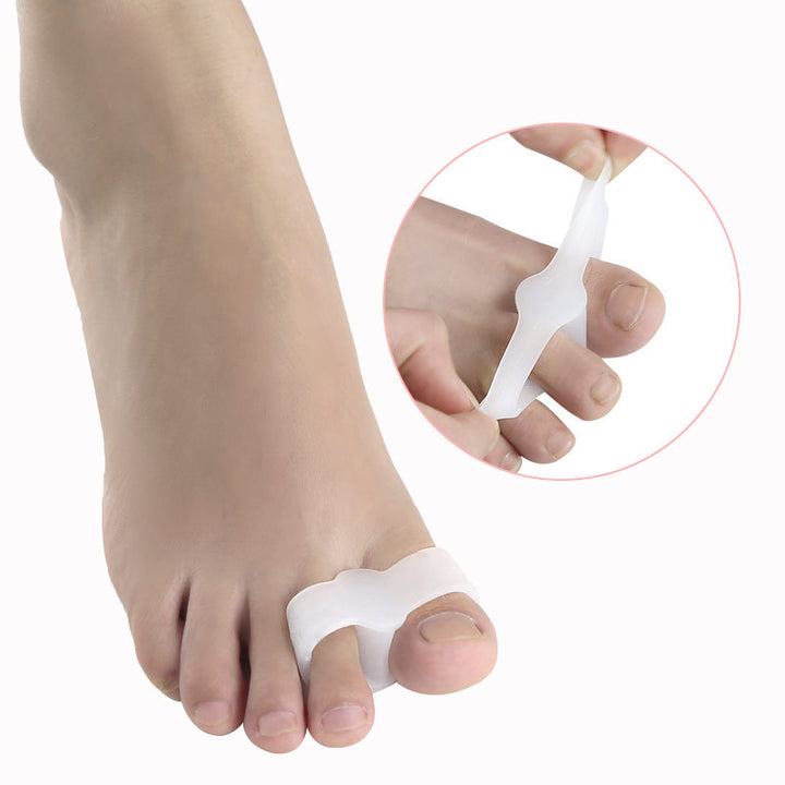 Premium Soft Elastic Toe Separator for Bunion Relief - Silicone Hallux Valgus Orthopedic Protector, 2-Piece Set, Realigns 