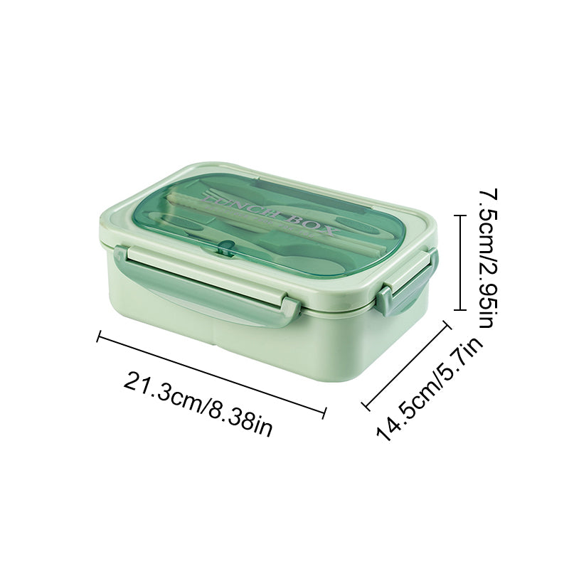 Premium Lunch Box with Tableware – Square Divided Bento Box for Office Workers, Leak-Proof, Microwave Safe, Ideal for Picnic 